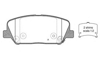 OPEN PARTS bpa139812 -  Комплект тормозных колодок, дисковый тормоз